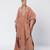 Biscoff peach embroidered crepe kaftan and pant