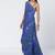 Blue embroidered crepe and georgette jacquard kaftan and salwar set