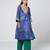 Blue embroidered crepe and georgette jacquard kurta and salwar set