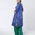 Blue embroidered crepe and georgette jacquard kurta and salwar set