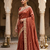 new fancy coffe brown pure crape gota patti work saree