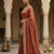 new fancy coffe brown pure crape gota patti work saree