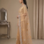 fancy gold colour stone with thread work saree 