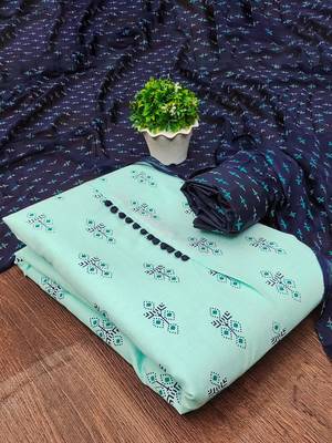 Ethnic Motifs Printed Unstitched Dress Material 1