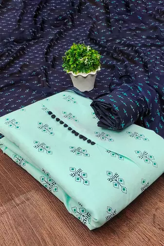 Ethnic Motifs Printed Unstitched Dress Material