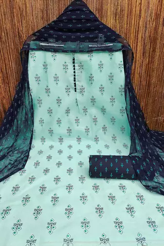 Ethnic Motifs Printed Unstitched Dress Material