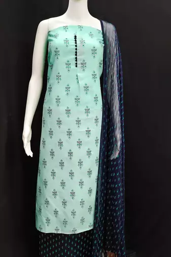 Ethnic Motifs Printed Unstitched Dress Material