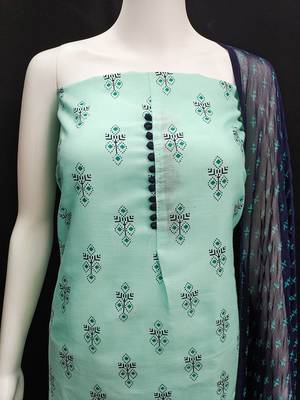 Ethnic Motifs Printed Unstitched Dress Material 5