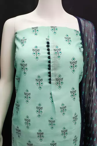 Ethnic Motifs Printed Unstitched Dress Material