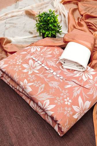 Printed Pure Cotton Unstitched Dress Material