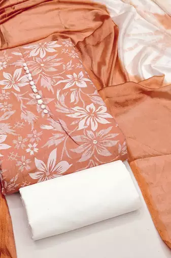Printed Pure Cotton Unstitched Dress Material