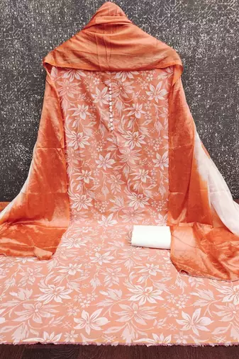 Printed Pure Cotton Unstitched Dress Material