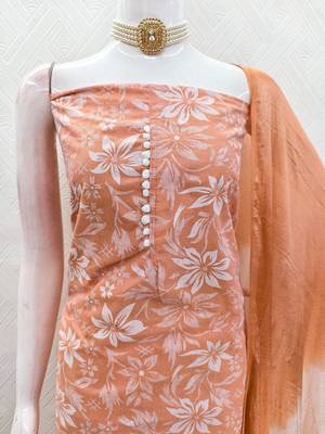 Printed Pure Cotton Unstitched Dress Material 5