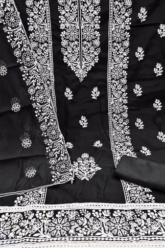 Floral Embroidered Unstitched Dress Material