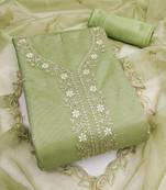 Embroidered Organza Unstitched Dress Material