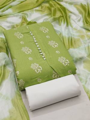 Floral Printed Unstitched Dress Material 2