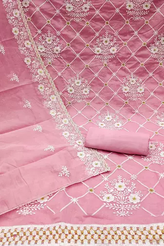 Embellished Unstitched Dress Material