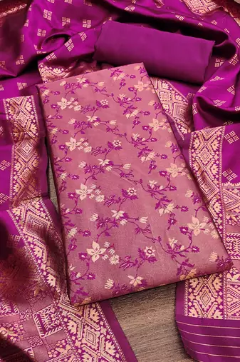 Embellished Unstitched Dress Material