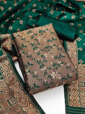 Embellished Unstitched Dress Material 1