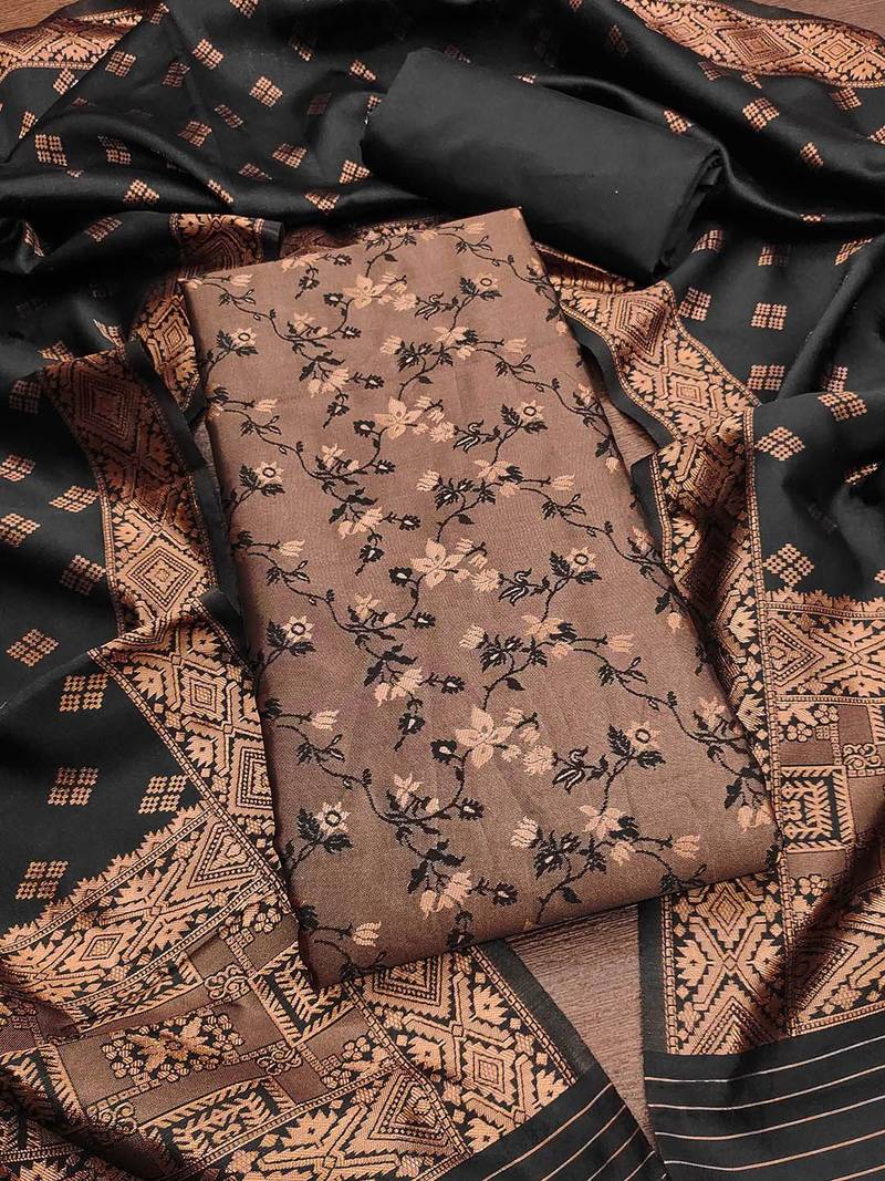 Embellished Unstitched Dress Material