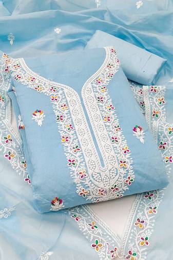 Embellished Unstitched Dress Material