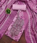 Floral Printed Embroidered Pure Cotton Unstitched Dress Material