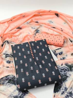 Printed Pure Cotton Unstitched Dress Material 3
