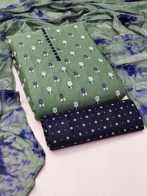 Floral Printed Unstitched Dress Material 1