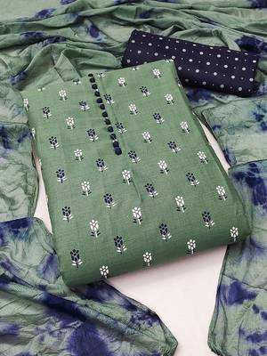 Floral Printed Unstitched Dress Material 2