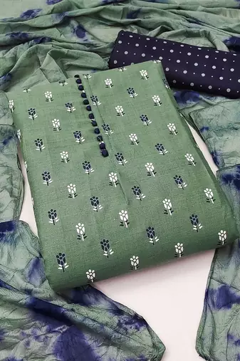 Floral Printed Unstitched Dress Material