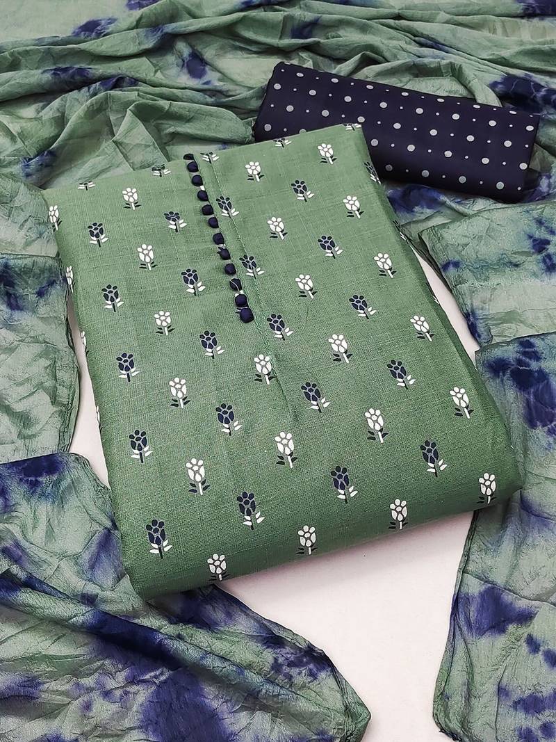 Floral Printed Unstitched Dress Material