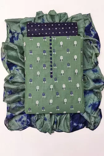 Floral Printed Unstitched Dress Material