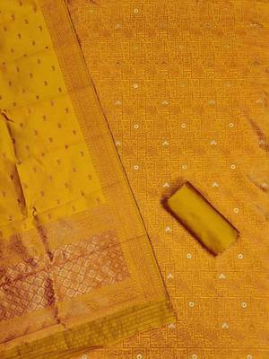Floral Woven Design Unstitched Dress Material 3