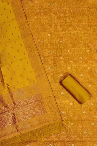 Floral Woven Design Unstitched Dress Material