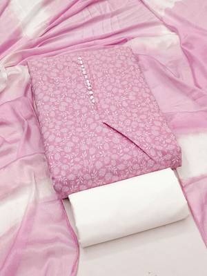 Printed Pure Cotton Unstitched Dress Material 1