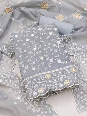 Women Embroidered Unstitched Dress Material 1
