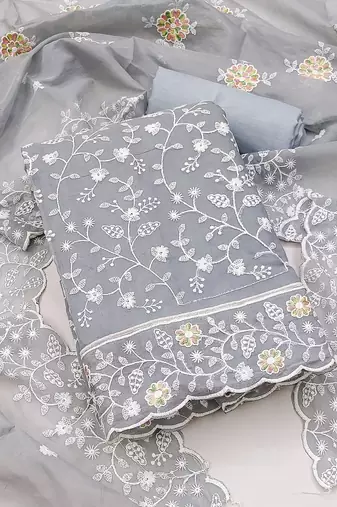 Women Embroidered Unstitched Dress Material