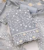Women Embroidered Unstitched Dress Material