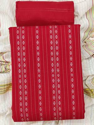 Striped Cotton Jacquard Unstitched Dress Material 3