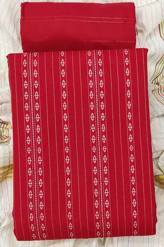 Striped Cotton Jacquard Unstitched Dress Material