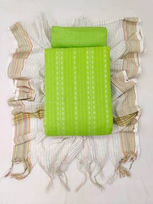 Geometric Woven Design Unstitched Dress Material 4