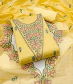 Floral Embellished Unstitched Dress Material