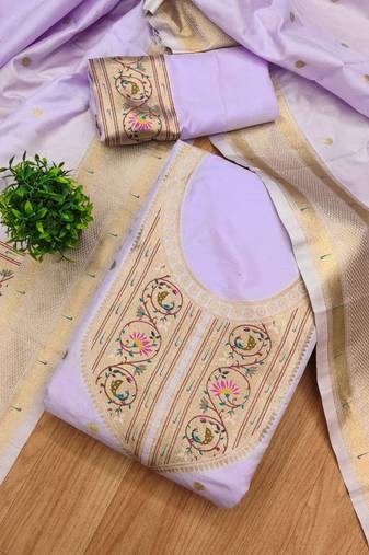 Pure Silk Unstitched Dress Material