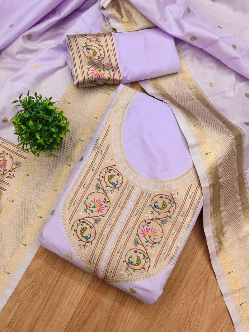 Pure Silk Unstitched Dress Material