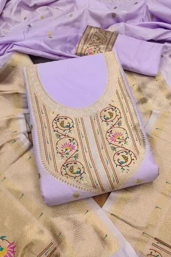 Pure Silk Unstitched Dress Material