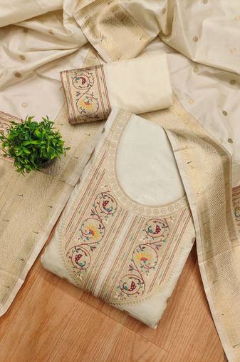 Pure Silk Unstitched Dress Material