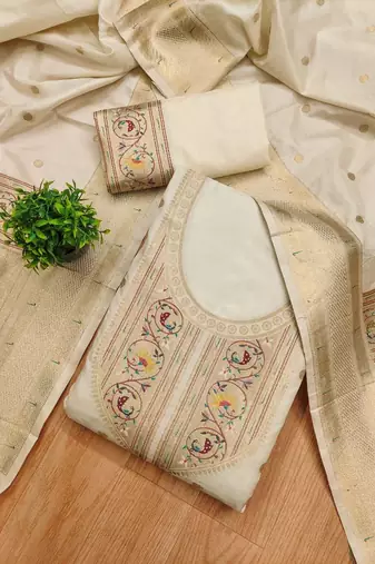 Pure Silk Unstitched Dress Material