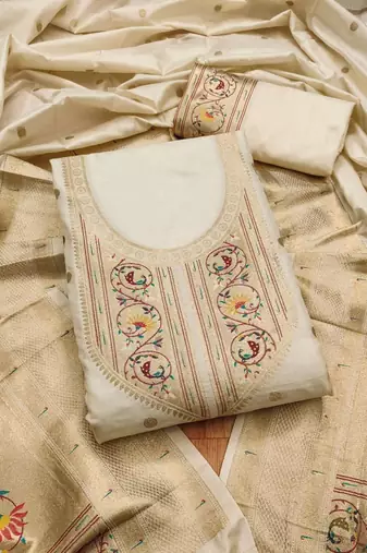 Pure Silk Unstitched Dress Material