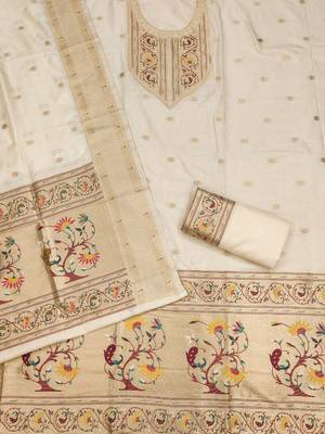 Pure Silk Unstitched Dress Material 3