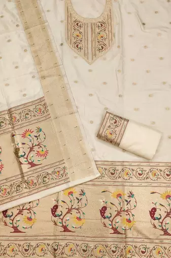 Pure Silk Unstitched Dress Material